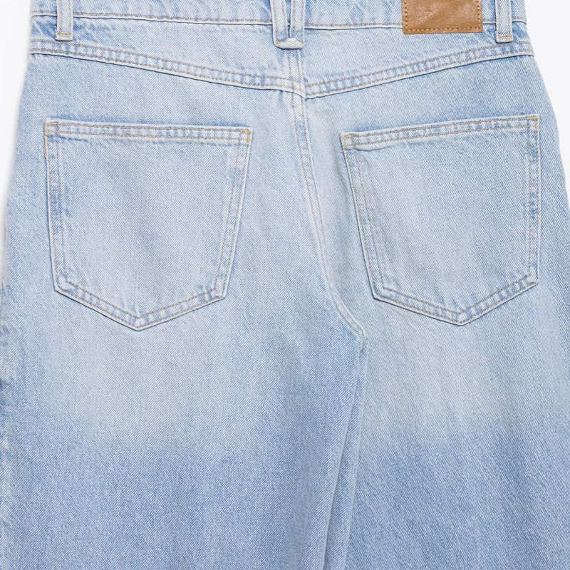 Kaslead New Women Clothes Western Style Fashion Patchwork Cotton High Waist Wide Leg Jeans 6164075