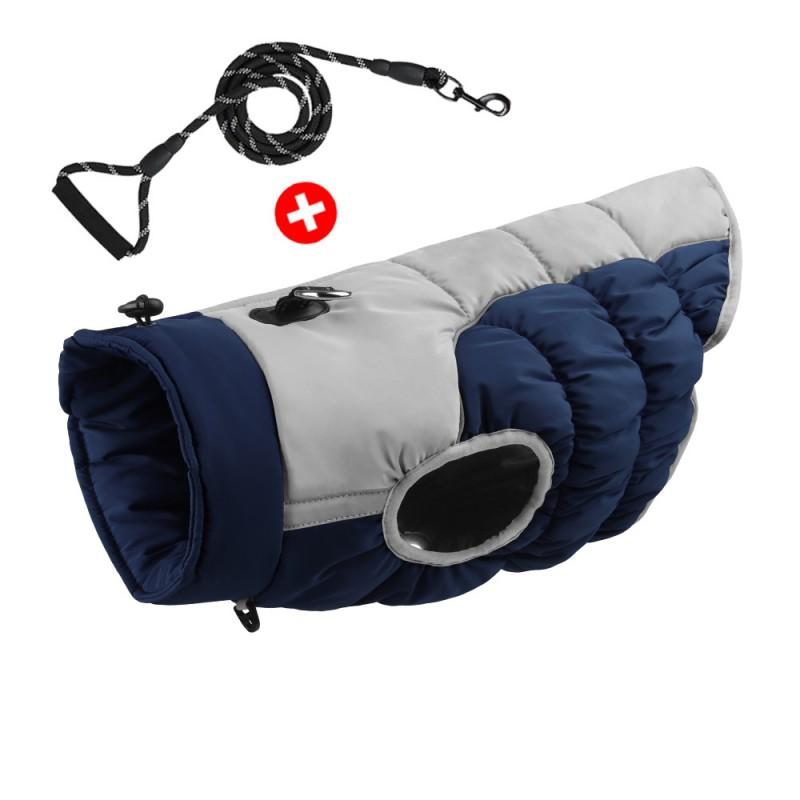 Thick Winter Dog Vest Large Breeds - Waterproof Warm Cotton Puffer Coat With Leash Attachment Golden Retriever Lab