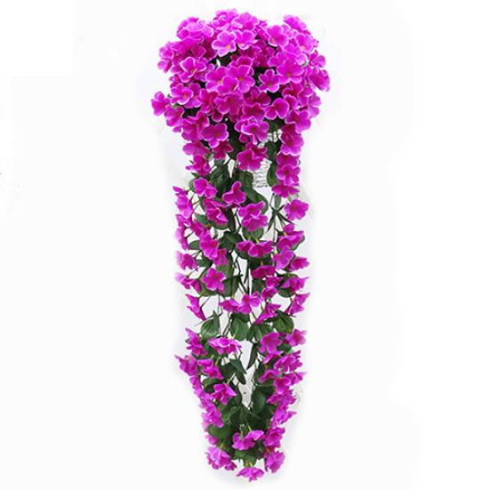 1Bunch Home Decor Artifical Violet Hanging Garland Vine Flower Traling Bracketplant