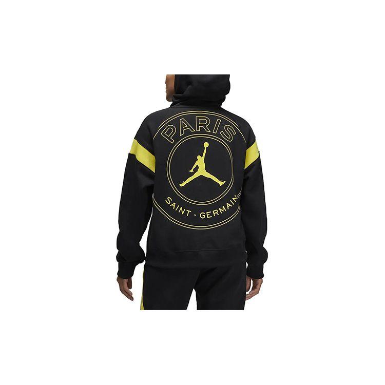 Jordan X Paris Saint-Germain Womens Hoodie (Asia Sizing) Black/Tour Yellow Women Streetwear DV2836-010