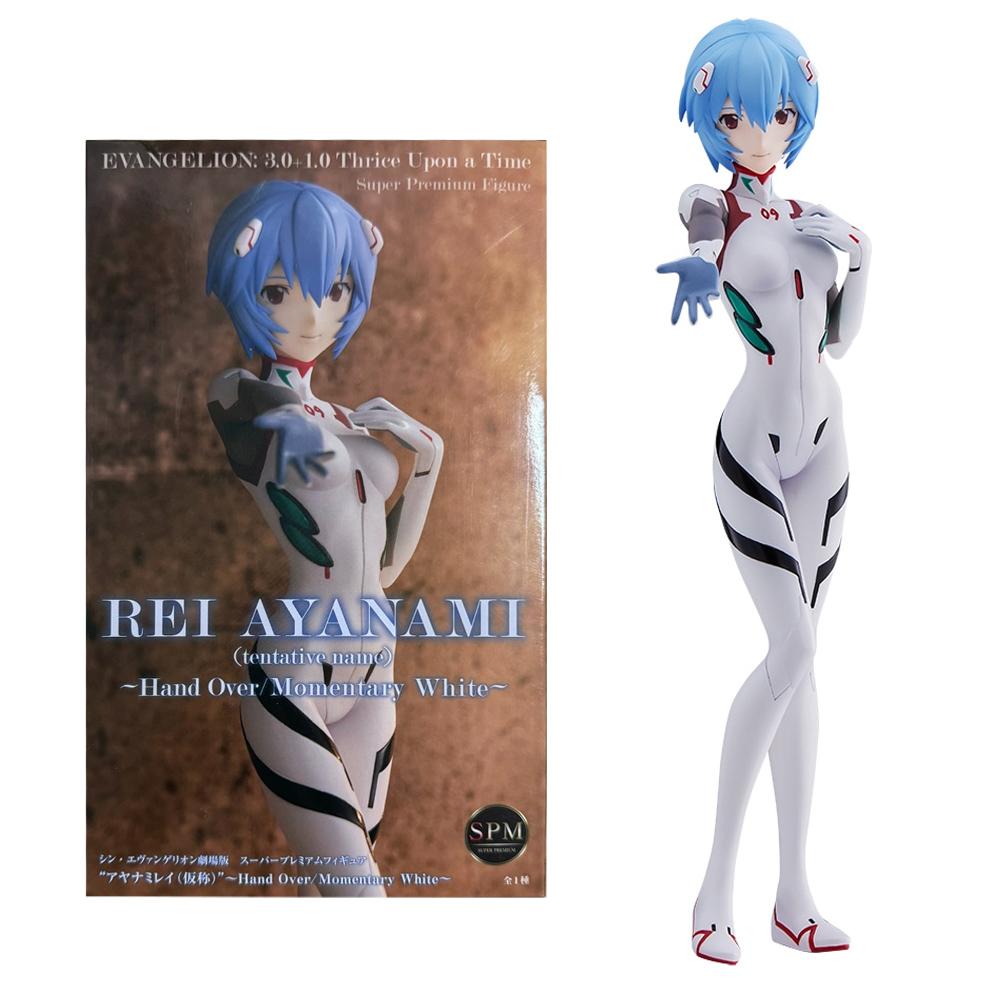 

Аниме NEON GENESIS EVANGELION Аянами Рей Театральная версия Белый боевой костюм Короткие волосы Протянутая рука Модель Игрушка Фигурка With box