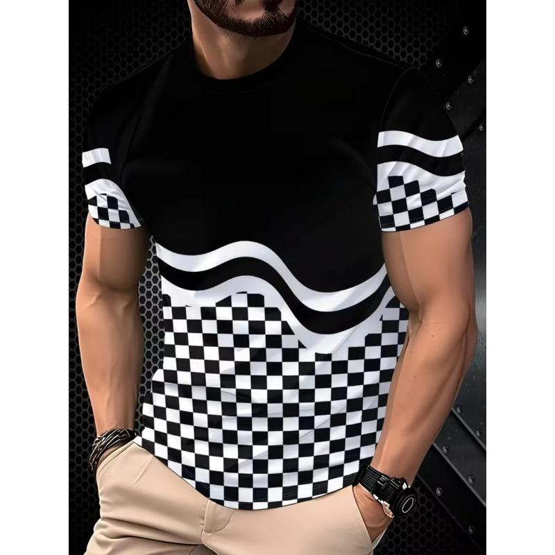 Summer Classic Men's T-shirt Outdoor Round Neck Short Sleeve