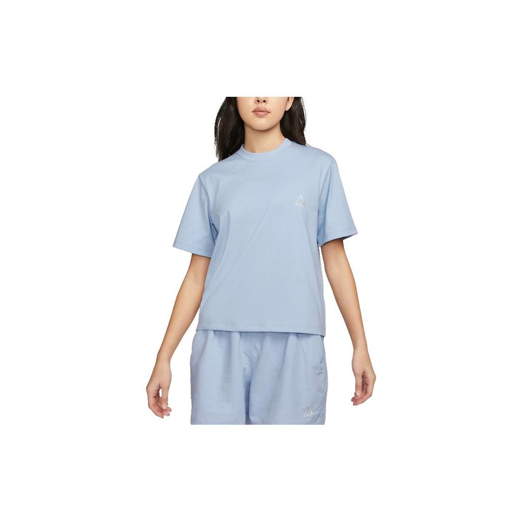 New Nike ACG T Shirts Women's Sky Blue DJ3647-415