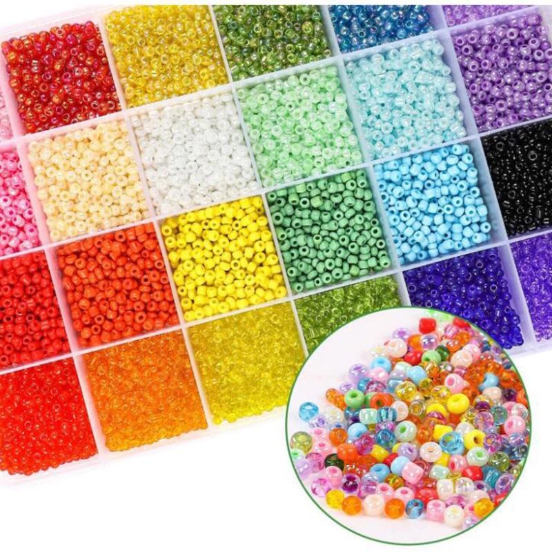 Assorted Beads For Crafts  Beads for Bracelets Colored Small Glass Beads for Bracelets Jewelry Making Crafts