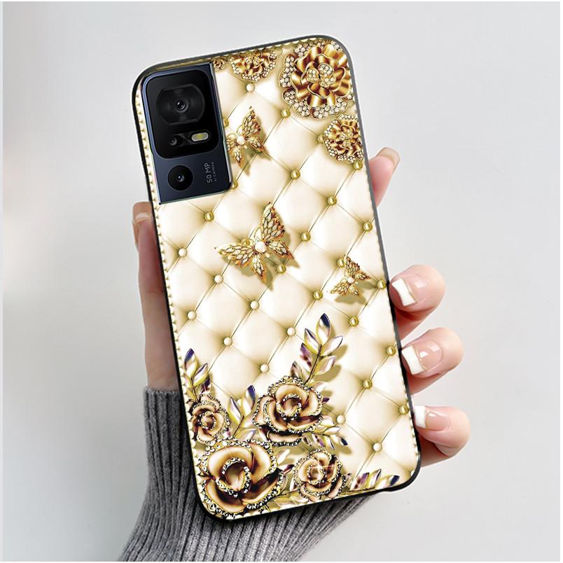 Phone Case For TCL 40 SE 40SE 40 XL 40R 40XL 40T Case Luxury Cute Cool Cartoon Black Soft Silicone Cover Protective Shell Coque