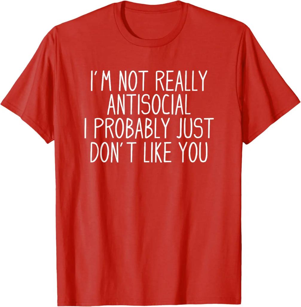 Antisocial Tee Co Funny Introvert TShirt Casual Short Sleeve Crew Neck for Everyday Wear Women Casual Tshirt Clothing