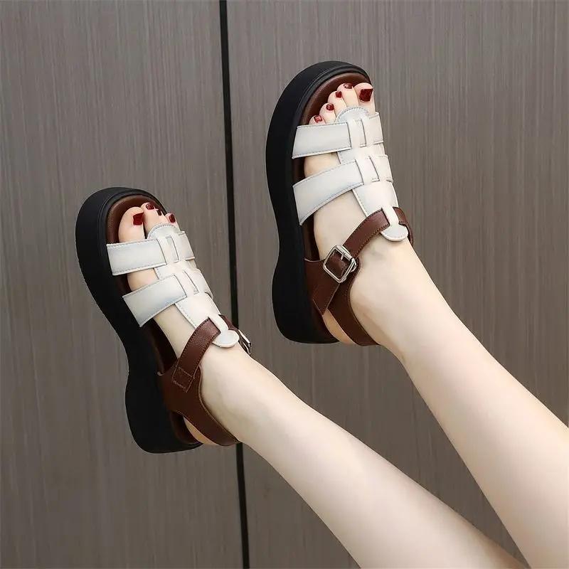 

Fashion Outdoor Platform Original Luxury Summer Vintage Women s Sandals New Breathable Fashion Wholesale Chic and Elegant Ladies Shoes 40