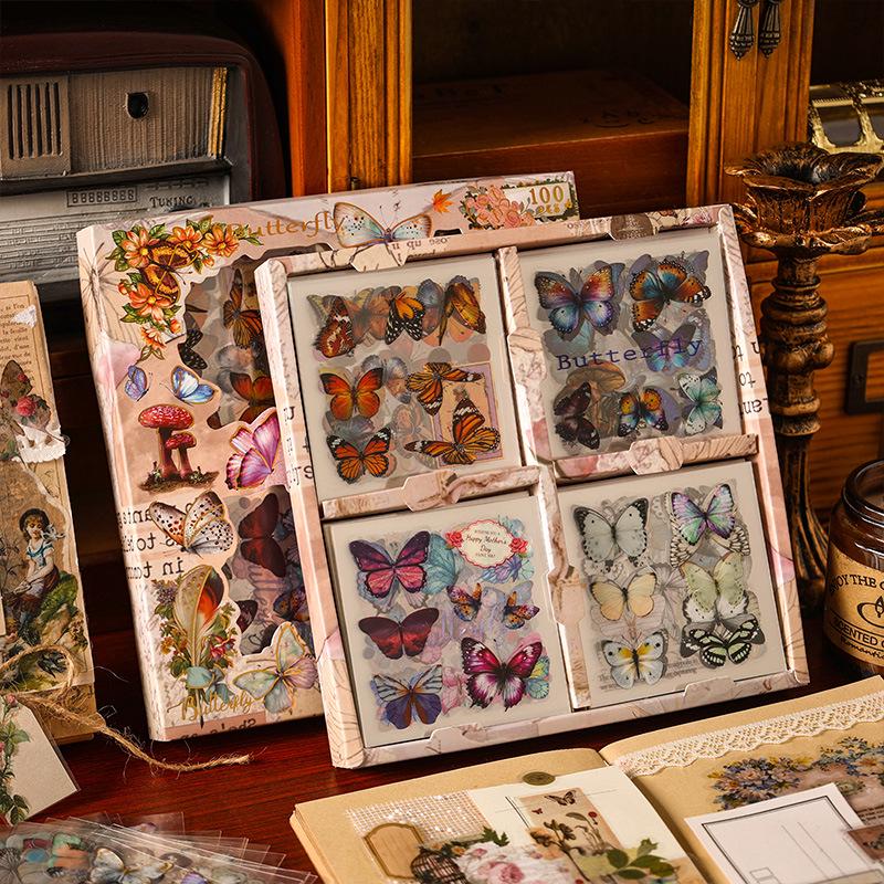 Retro Samolepky na Dárkové Krabičky: Kreativní DIY PET samolepky do deníku pro děti