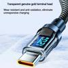 120W Super Fast Charging Car Cable with Smart Digital Display and Nylon Braided Design  Car Charging Accessories