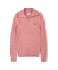 USPOLOASSN Cable Half-Zip Knit_Melange Pink