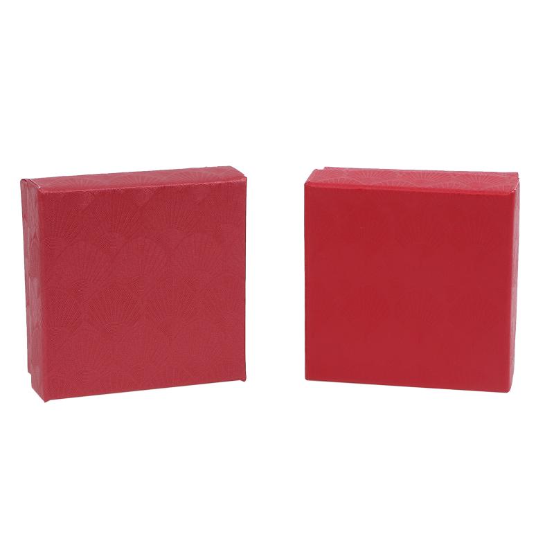 5Pcs 7X7Cm Cardboard Jewelry Packaging Box Necklace Earring Bracelet Box Paper Gift Storage Case With Black Sponge