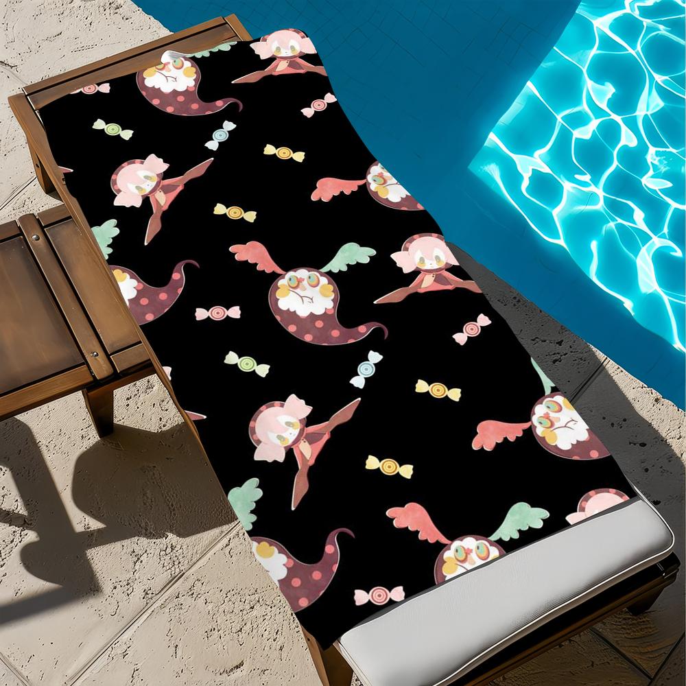 C-charlotte Cute Cartoon Towel Beach Quick Dry Soft Pool Towels Gift for Travel Gym Shower Camping Sports