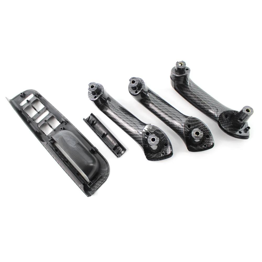 Front Rear Left Right Door Black Pull Grab Handle VW Bora Golf 4 MK4 for Jetta Carbon Fiber Style