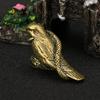 Copper Bird Was Entangled By A Snake Small Ornament Antique Brass Animal Miniatures Figurine Home Decor Desktop Decoration