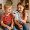 Shark Glove Doll Animal Hand Puppet Doll with Open Mouth Tricky Plush Toy Birthday Gift (Style 1)