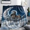 Sleeping clouds small animals Print Flannel Blanket,High quality Comfortable for All Seasons,Home Decor,Warmth and Comfort,Perfect for Christmas Gifts