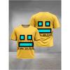 Game Geometry Dashs Print Baby Clothing 7 to 13Years Male Outdoor Clothes for Children Boy Girl Child T-Shirt Top Shirts
