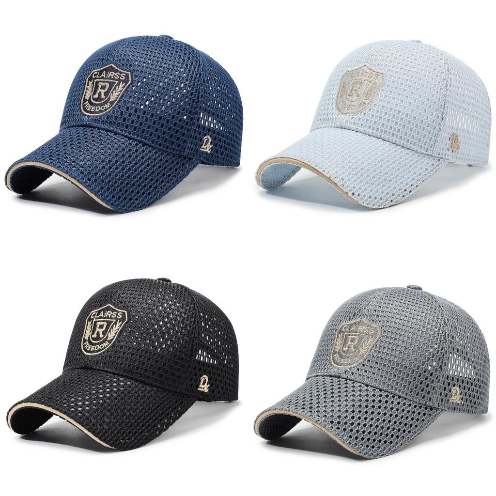 Polyester Mesh Baseball Cap With Sun Protection Adjustable Outdoor Sun Hat For Men