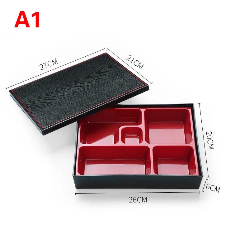 

Коробка для хранения еды Японская коробка для бэнто Отделение для бизнес-ланча Поднос для рабочего обеда Портативный съемный контейнер для еды