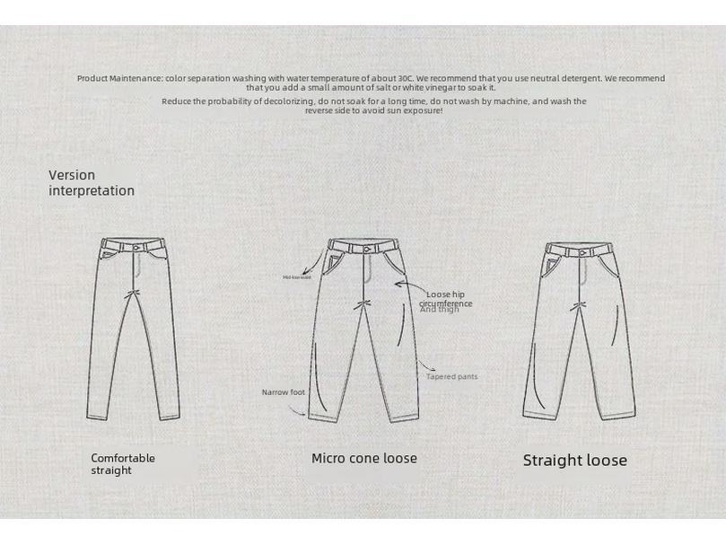 Men's Retro Wide-Leg Overalls - Spring/Autumn Casual Large Size