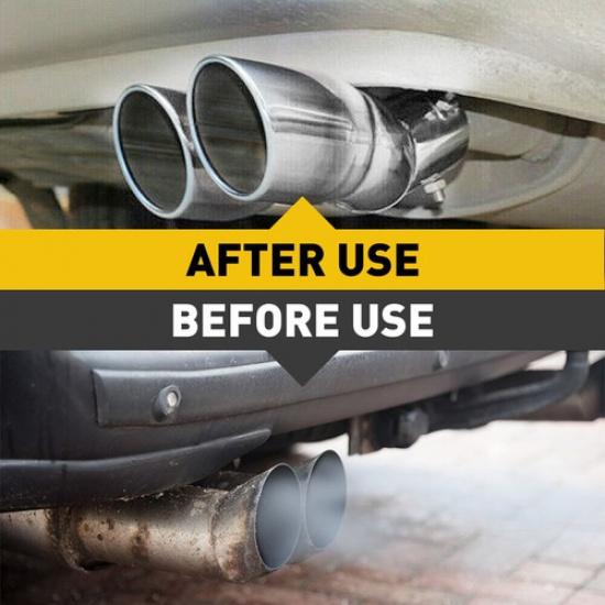 Universal Sport Dual Exhaust Pipes Muffler Trim Pipe Tail Tip Stainles Steel EOA