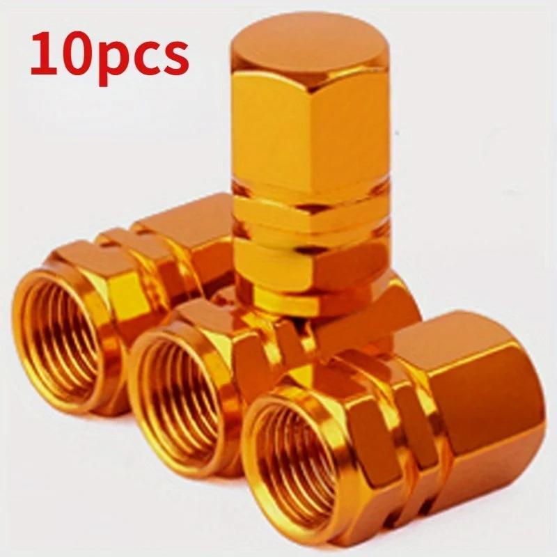 10PCS Aluminum Alloy Car Wheel Tire Valve Caps Tyre Rim Stem Covers Airdust Waterproof for Automobiles Motorcycles Trucks Bikes