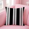 black and white Stripes Cushion Cover Comfortable Reversible Pillow Cover Ideal for Car Sofa Bedroom  Beyond