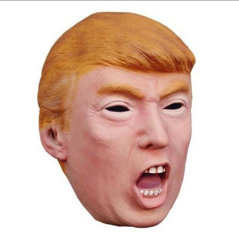 

Celebrity Realistic Halloween Costume President Latex New Donald Trump Mask Yellow