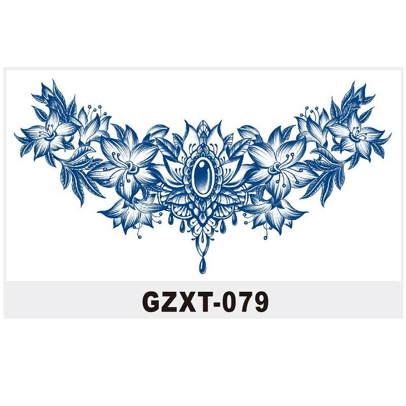 Herbal Tattoo Sticker Large Pattern Chest Sticker Juice Sticker Can'T Be Washed Off Semi-Permanent Water Transfer Gzxt