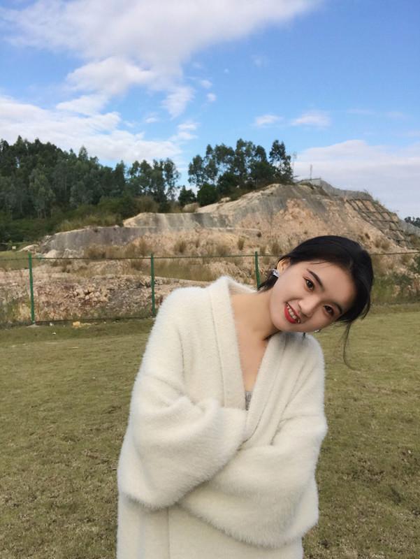 Korean Style Women's Loose Knit Cardigan: Autumn/Winter Mid-Length