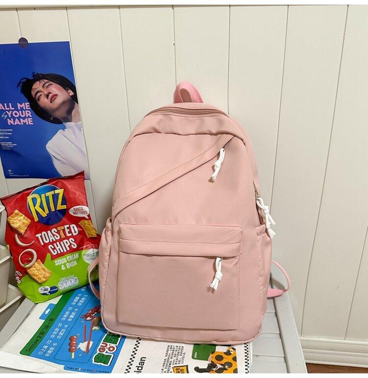 Schoolbag Casual simple schoolbag Elementary school junior high school student backpack, large capacity backpack Japanese ins double backpack