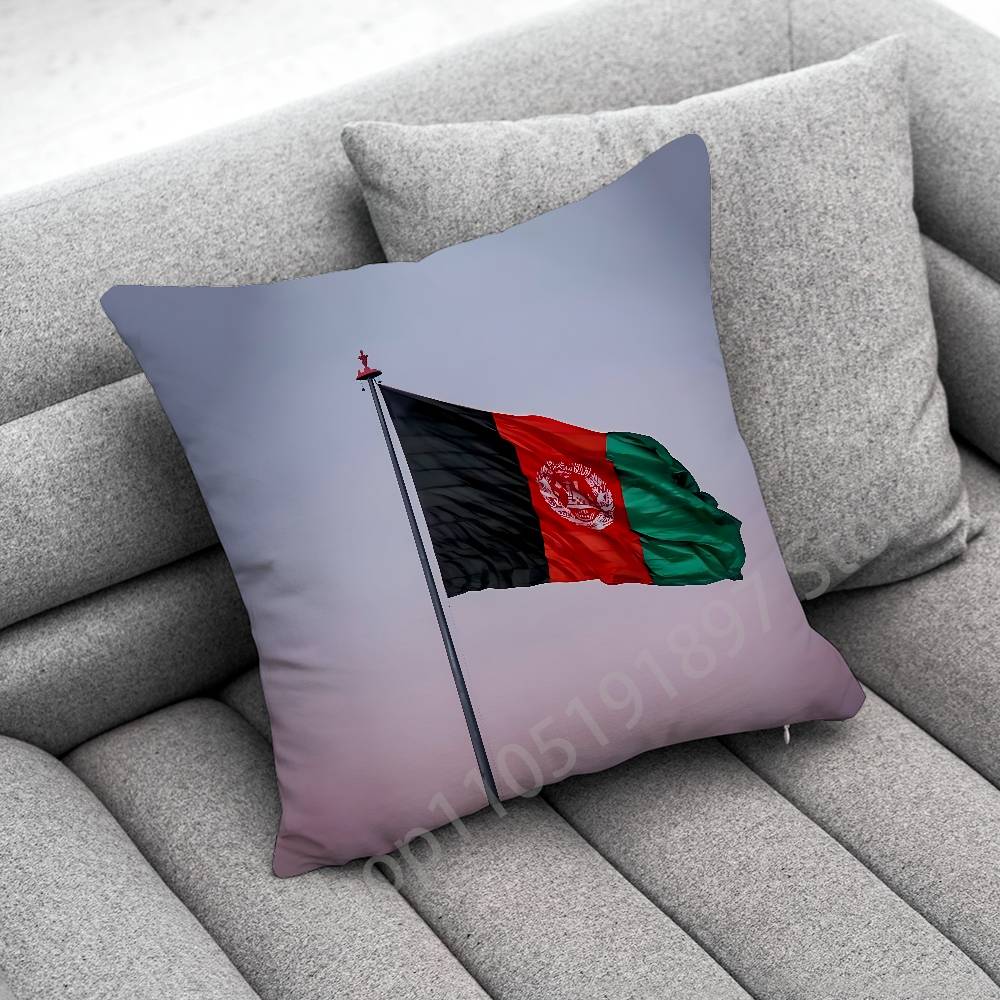 Flag Afghan Afghanistan Passport Map Throw Pillow Case For 55x55cm 30x30cm 50x50cm 45x45cm 40x40cm Square Chair Pillowcase Case