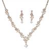 Rhinestone Bridal Jewelry Sets Shiny Necklace Earring Set  Valentine Day Gifts
