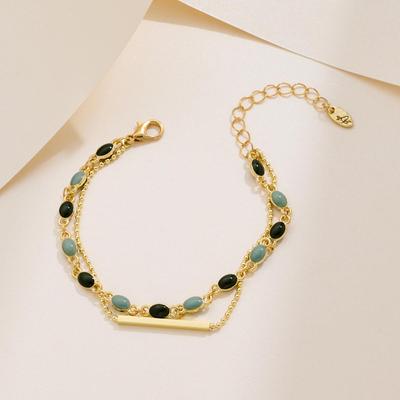 French Retro Pebble Bracelet - Women's Simple Ins Style Design Bangle