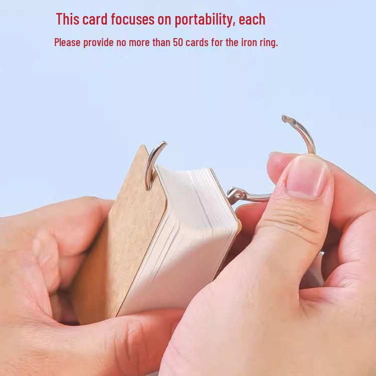 Kompakter Metallring Loseblatt-Notizblock - Taschenformat, leer und tragbar