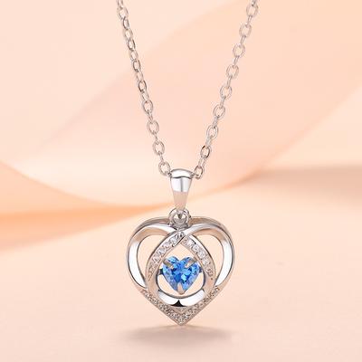 Beating Heart Necklace Female Smart Love Pendant Light Luxury Niche Eternal Heart Sweet Confession Clavicle Chain Jewelry