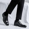 Men Dress Shoes Luxury Patent Leather Oxfords British Style Business Casual Leather Shoes Laced Derby Shoe Wedding Shoes for Men