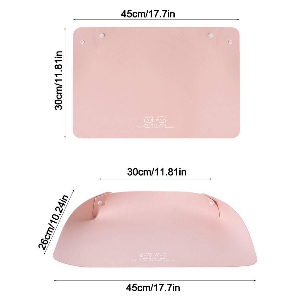 PU Leather Pet Feeding Mat Waterproof Cat Food Mat New Leather Pet Mat Home Floor Protection