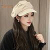 Women Newsboy Cap Adjustable Visor Berret Hat Four Seasons Breathable Peaked Hat Ladies Girls Vintage Casual Paperboy Painter Cabbie Hat