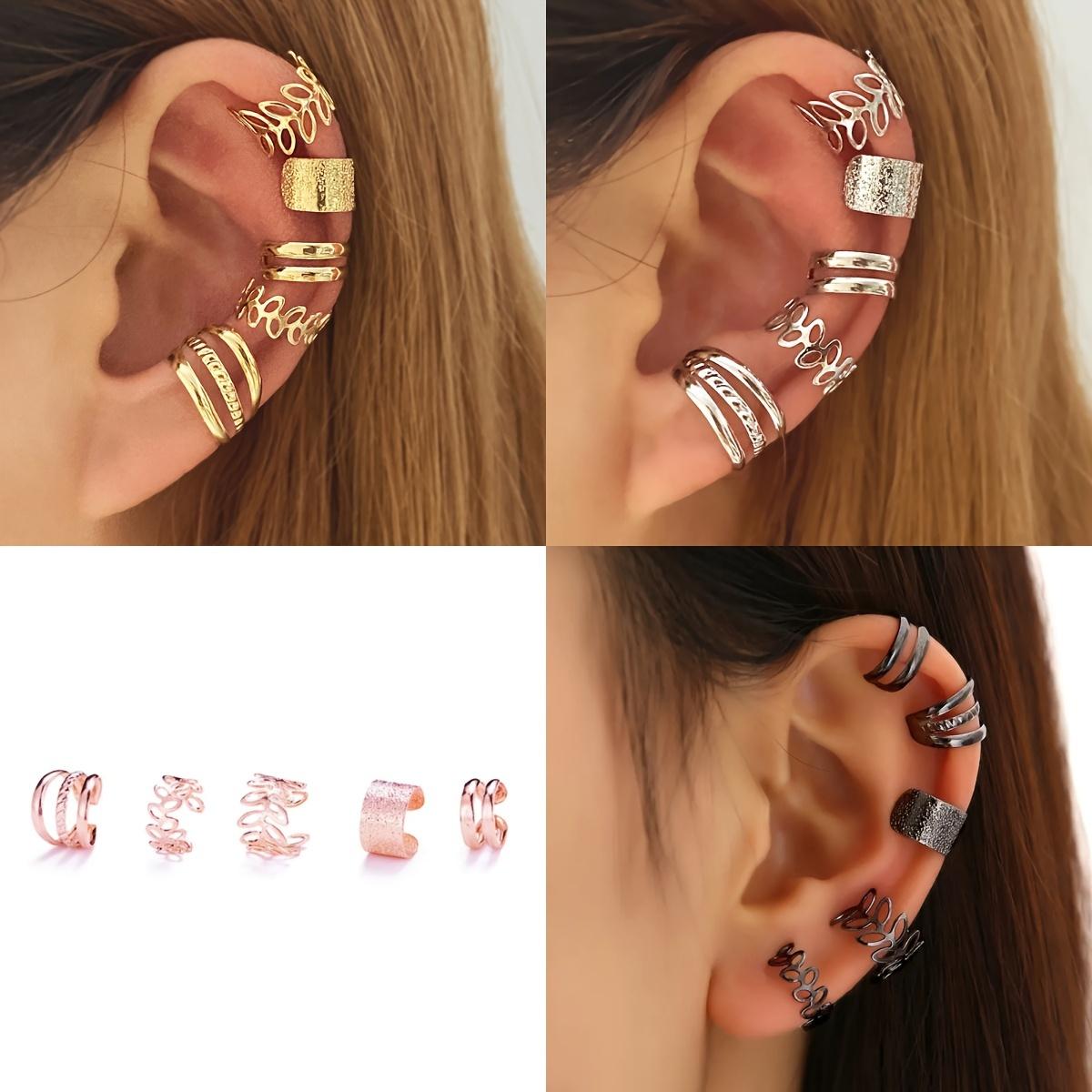 

22 шт. модные аксессуары регулируемые серьги-каффы для девочек и женщин не прокалывающие хрящ клипсы на обертке набор серег 20PcsSet