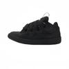 Leather Splicing Casual Shoes Trendy Sports Shoes Men's and Women's Board Shoes Bread Shoes