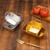 With Handle Korean Stainless Steel Plate Square Flat Dish Basket Snack Plate  Restaurant