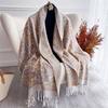Vinter varmt kasjmirskjerf for kvinner Luksustrykk Pashmina sjal Wrap halstørkle kvinne Bufanda Echarpe Design pannebånd