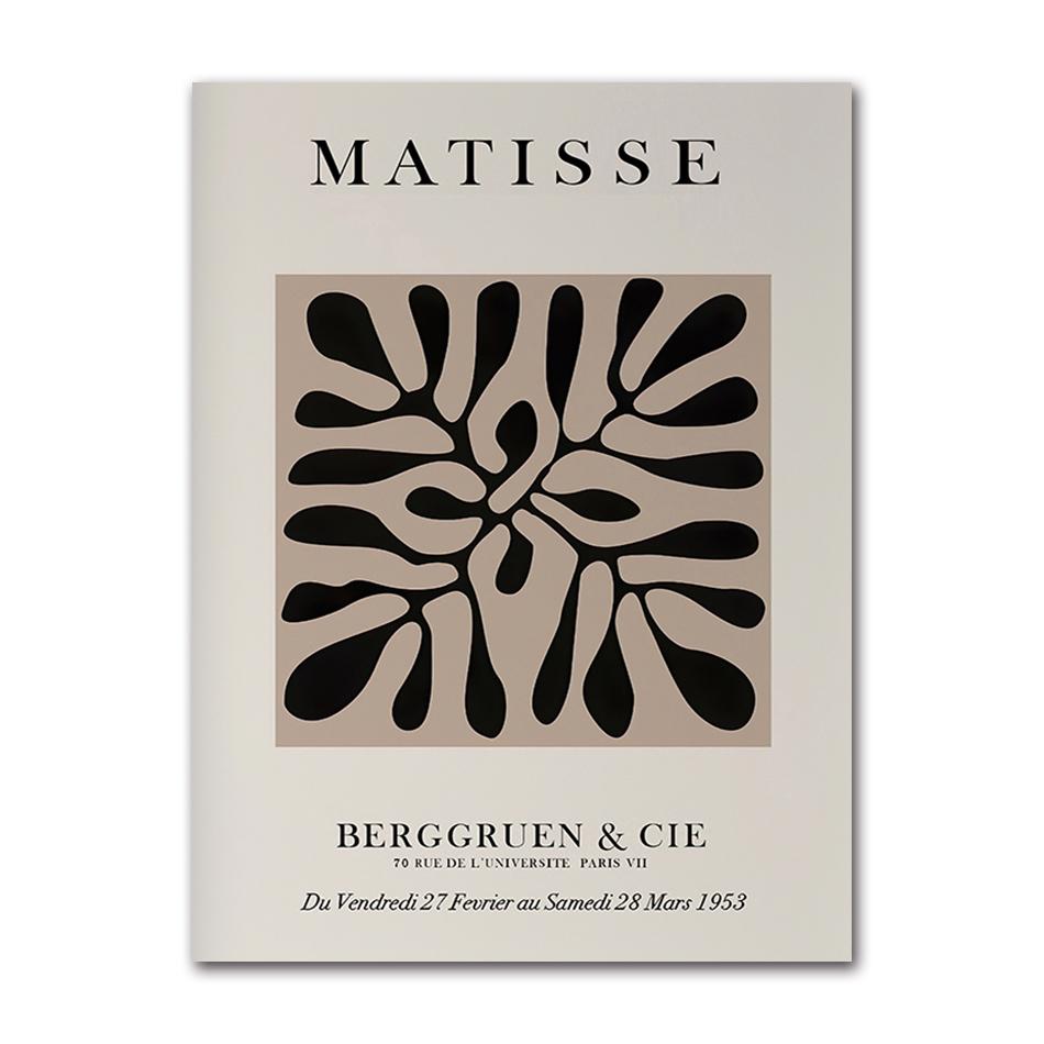 Abstract Matisse Body Line Posters Leaf Boho Black Beige Canvas Paintings Wall Art Print Picture Living Room Interior Home Decor