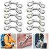 10pcs Scuba Diving Double End Bolt Snap Hook Clips 316 Stainless Steel B-Shape Spring Hook for Linking Dog Leash Feed Buckets