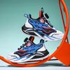 Boys basketball shoes 2025 spring new rotating buckle classmate mesh breathable waterproof non-slip middle and older children's running shoes