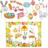 1pc 2026 New Easter Decoration Funny Photo Frame, Paper New Year Photography Props, Party Supplies, Happy Easter Decorations