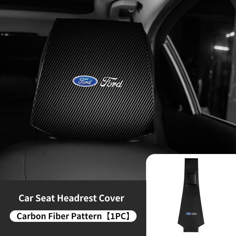 Leather Car Seat Headrest Protect Pad Pillow Cover Accessories For Ford Fiesta Ranger Mondeo Escape Ecosport Fusion Explorer