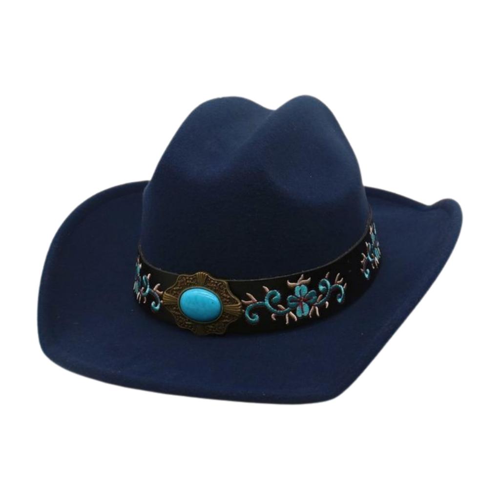 Ethnic Style Top Hat Embroidered Denim Hat Cross-Border Amazon Foreign Trade Hot-Selling Tibetan Wholesale Hat Men'S And Women'S Knight Hat