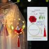 Luminous Rabbit Flower Lamp Portable Mid-Autumn Lantern Bamboo Ring Lantern  Family Activity